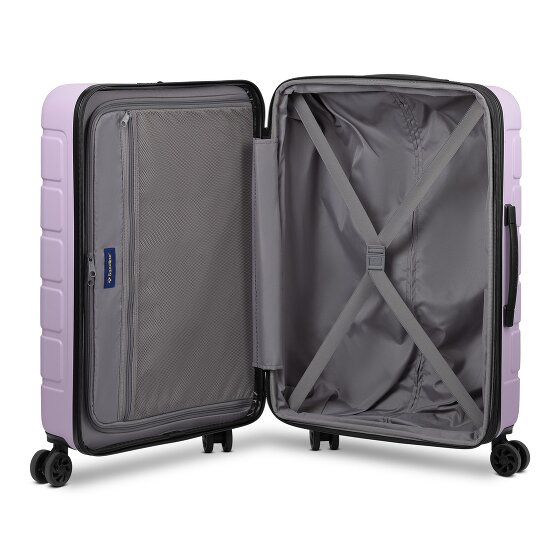 Saxoline Miami 4 roulettes Trolley M 65 cm avec soufflet d'extension