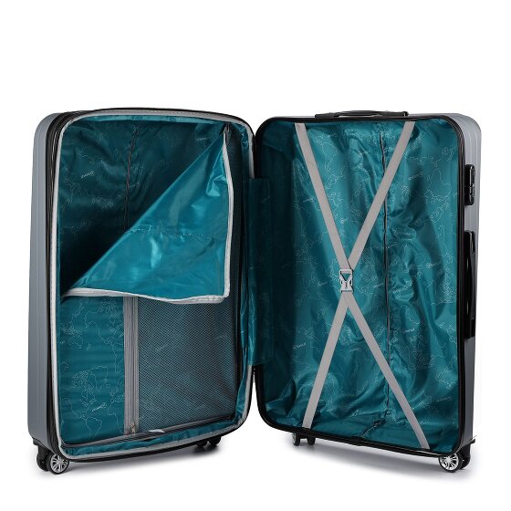 Benzi 5493 4 roues Set de valises 3 pièces avec soufflet d'extension
