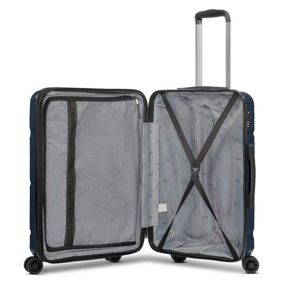 d&n Travel Line 4300-Plus 4 roulettes Trolley M 65 cm avec soufflet d'extension