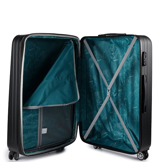 Benzi 5493 4 roulettes Set de valises 3 pièces avec soufflet d'extension