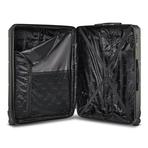 Police London 4 roues Valise cabine 74 cm avec soufflet d'extension