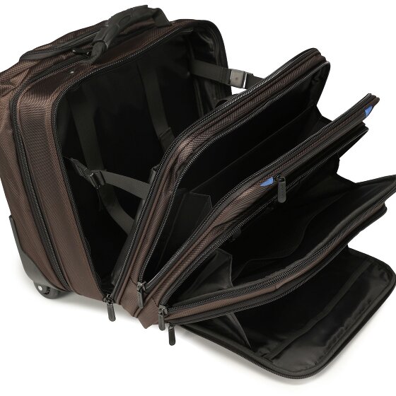 Dermata 2 roues Valise business 38 cm Compartiment ordinateur