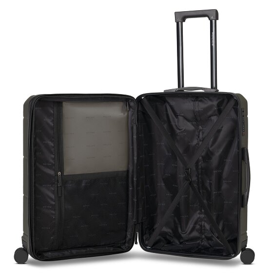 Police London 4 roues Valise cabine 64 cm avec soufflet d'extension
