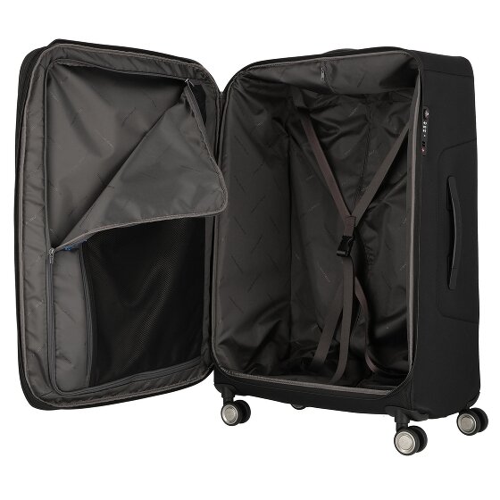 Piquadro Brief 4 roulettes Trolley 78 cm avec soufflet d'extension