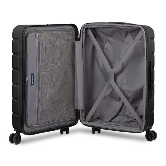 Saxoline Miami 4 roues Valise cabine M 65 cm avec soufflet d'extension