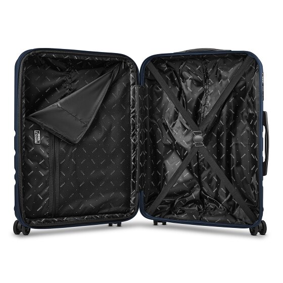 Redolz Pro ABS Medium+ 4 roues Valise cabine 65 cm avec soufflet d'extension