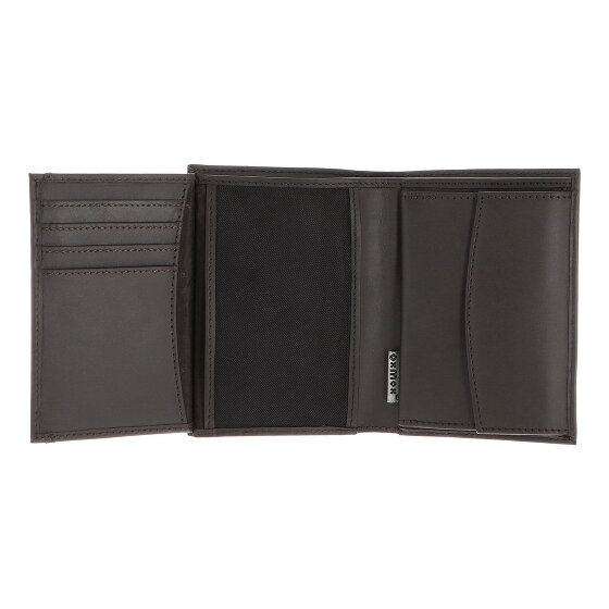 oxmox Leather Porte-monnaie Protection RFID Cuir véritable 10 cm