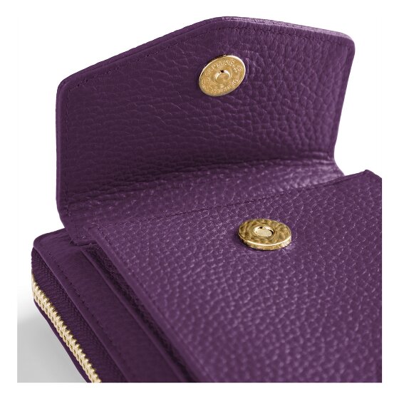 Lazarotti Porte-monnaie en cuir de Bologne à fermeture éclair, avec pochette pour téléphone portable, 19 cm