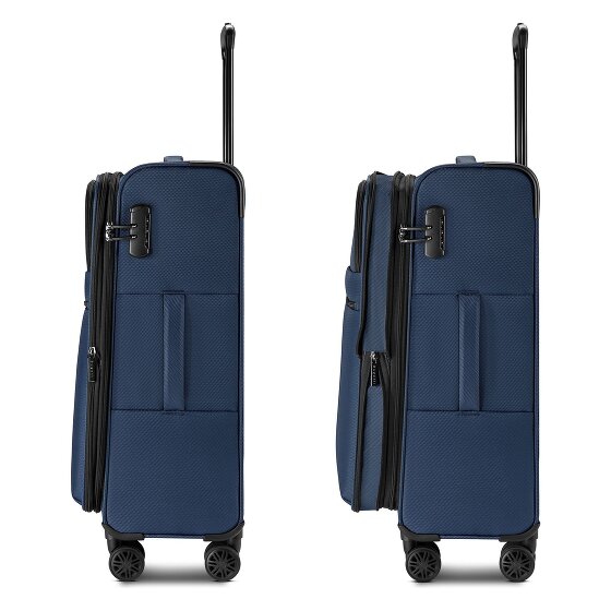 bugatti Valencia Soft 4 roues Set de valises 3 pièces avec soufflet d'extension