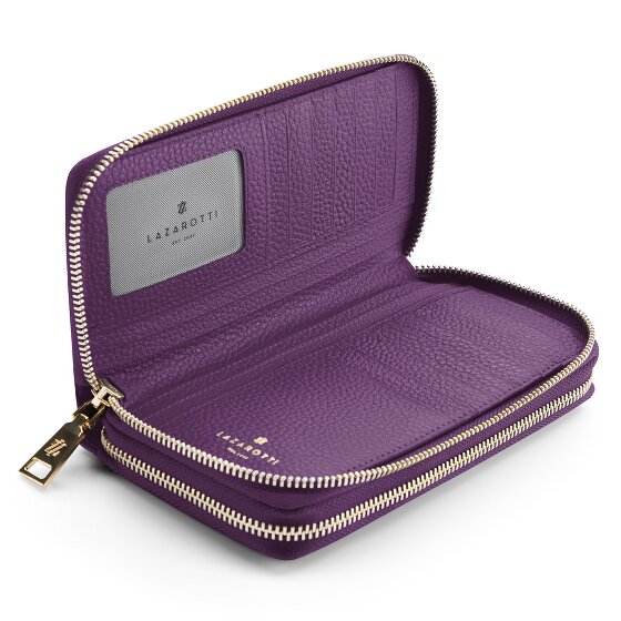 Lazarotti Bologna Leather XL Double Zip-Around Porte-monnaie RFID Cuir 20 cm