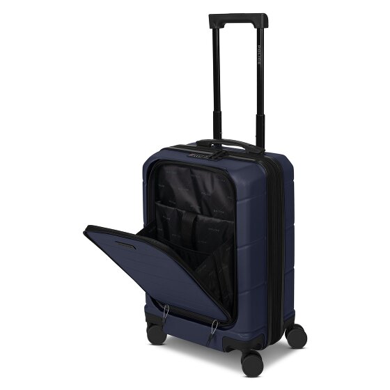 Police London 4 roulettes Trolley de cabine 55 cm Compartiment pour ordinateur portable avec soufflet d'extension