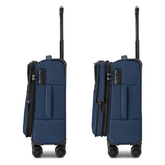 bugatti Valencia Soft 4 roues Valise cabine S 55 cm avec soufflet d'extension