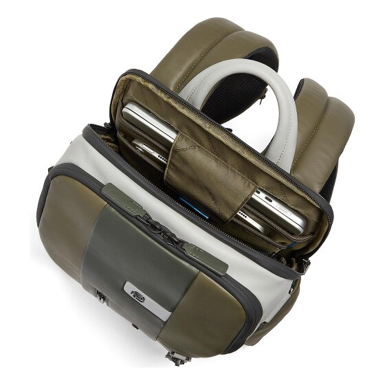 Piquadro Urban Daypack Protection RFID Cuir véritable 46 cm Compartiment ordinateur