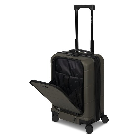 Police London 4 roulettes Trolley de cabine 55 cm Compartiment pour ordinateur portable avec soufflet d'extension
