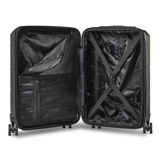 Police London 4 roues Valise cabine 55 cm Compartiment ordinateur '"avec soufflet d''extension"'