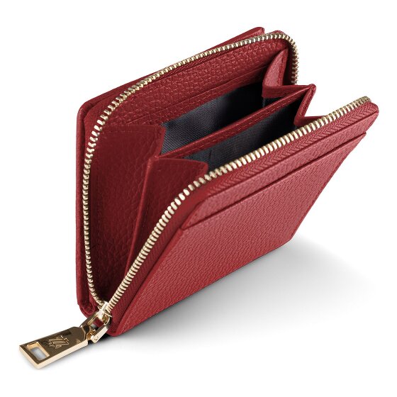 Lazarotti Porte-monnaie « Bologna » en cuir, taille moyenne, fermeture à glissière sur tout le pourtour, 10 cm