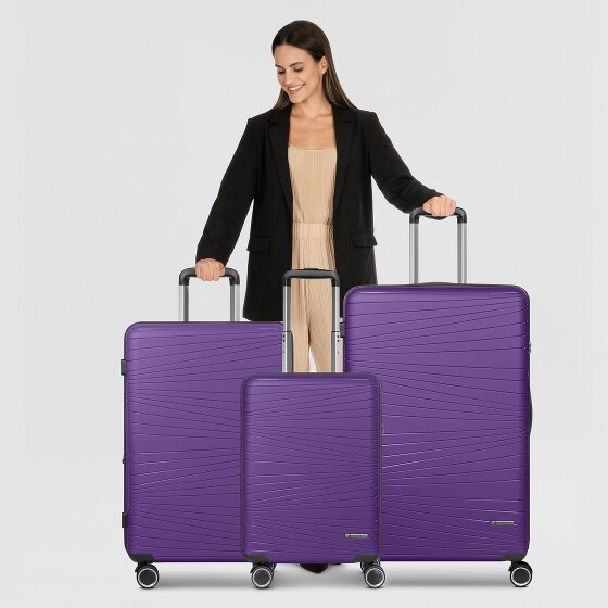 Franky Dallas 3.0 Set de valises à 4 roulettes 3 pièces avec soufflet d'extension