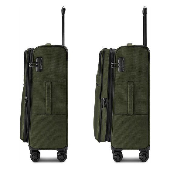 bugatti Valencia Soft 4 roues Set de valises 3 pièces avec soufflet d'extension
