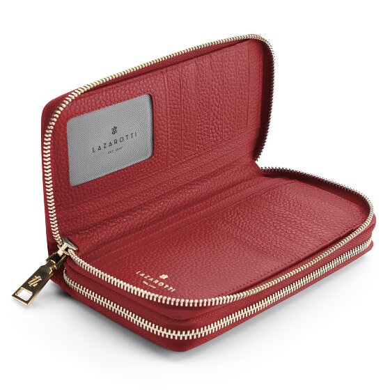 Lazarotti Bologna Leather XL Double Zip-Around Porte-monnaie RFID Cuir 20 cm