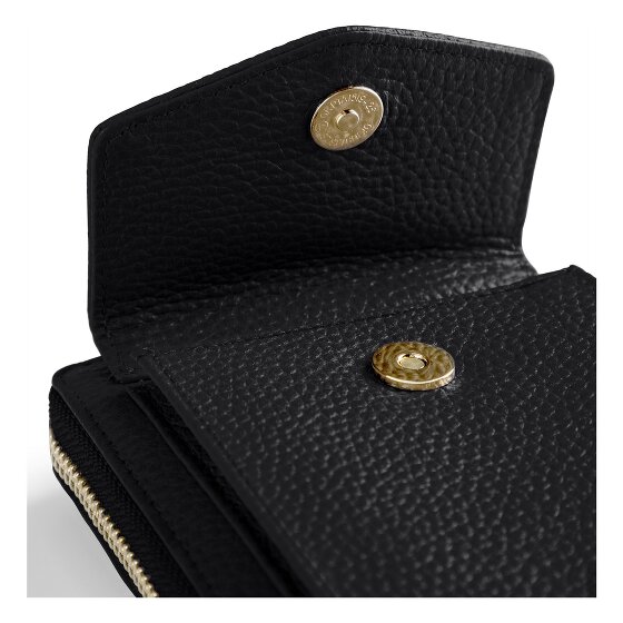Lazarotti Porte-monnaie en cuir de Bologne à fermeture éclair, avec pochette pour téléphone portable, 19 cm