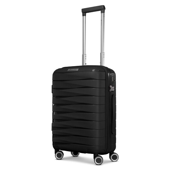 Franky London 4 roulettes Trolley de cabine S 55 cm avec soufflet d'extension
