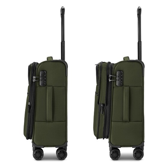 bugatti Valencia Soft 4 roues Valise cabine S 55 cm avec soufflet d'extension