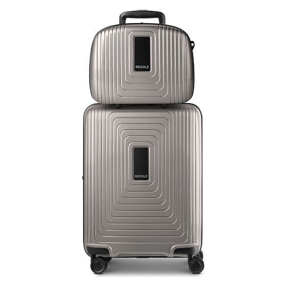 Redolz Essentials 14 – Set de valises 2 pièces : valise cabine avec soufflet d'extension et Vanity-case