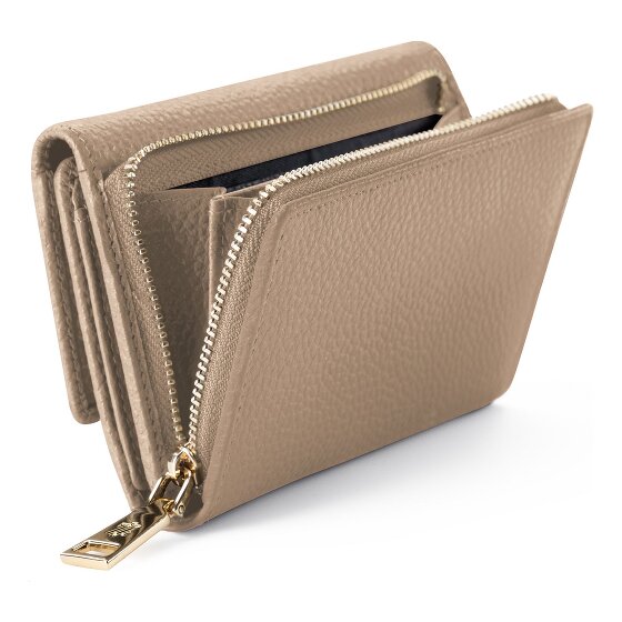 Lazarotti Porte-monnaie « Bologna » en cuir XL avec compartiment à fermeture éclair sur tout le pourtour, Cuir, 14 cm