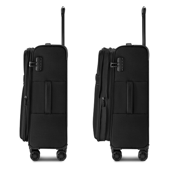 bugatti Valencia Soft 4 roulettes Trolley M 65 cm avec soufflet d'extension