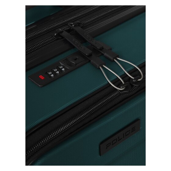 Police London 4 roues Valise cabine 55 cm Compartiment ordinateur avec soufflet d'extension