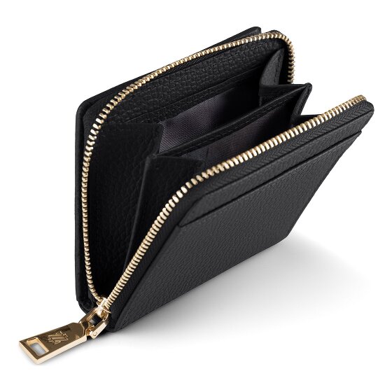 Lazarotti Porte-monnaie « Bologna » en cuir, taille moyenne, fermeture à glissière sur tout le pourtour, 10 cm