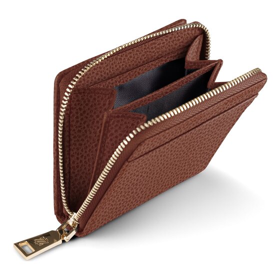 Lazarotti Porte-monnaie « Bologna » en cuir, taille moyenne, fermeture à glissière sur tout le pourtour, 10 cm