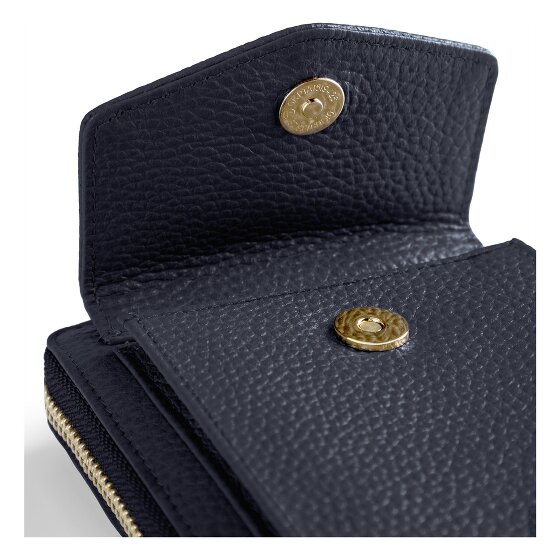 Lazarotti Porte-monnaie en cuir de Bologne à fermeture éclair, avec pochette pour téléphone portable, 19 cm