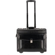 Dermata 2 roues Trolley pilote Cuir véritable 39 cm Compartiment ordinateur Foto du produit