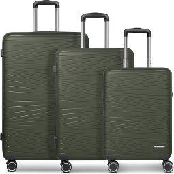 Franky Dallas 3.0 Set de valises à 4 roulettes 3 pièces avec soufflet d'extension  Modéle 5