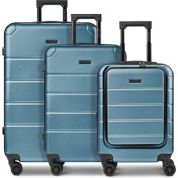 Police Dublin 4 roues Set de valises 3 pièces avec soufflet d'extension  Modéle 4