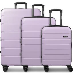 Saxoline Miami 4 roulettes Set de valises 3 pièces avec soufflet d'extension  Modéle 3