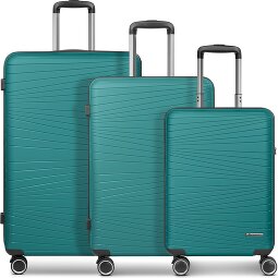 Franky Dallas 3.0 Set de valises à 4 roulettes 3 pièces avec soufflet d'extension  Modéle 4