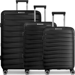 Franky London 4 roues Set de valises 3 pièces avec soufflet d'extension  Modéle 1