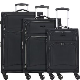 d&n Travel Line 9204 4 roues Set de valises 3 pièces avec soufflet d'extension  Modéle 4