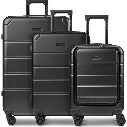 Police Dublin 4 roues Set de valises 3 pièces avec soufflet d'extension  Modéle 1