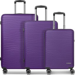 Franky Dallas 3.0 Set de valises à 4 roulettes 3 pièces avec soufflet d'extension  Modéle 5