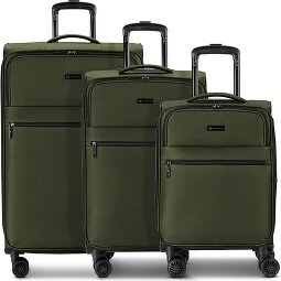 bugatti Valencia Soft 4 roulettes Set de valises 3 pièces avec soufflet d'extension  Modéle 3