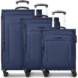 Franky Melbourne 3.0 Set de valises à 4 roulettes 3pcs avec soufflet extensible  Modéle 2