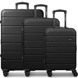 Saxoline Miami 4 roulettes Set de valises 3 pièces avec soufflet d'extension  Modéle 1