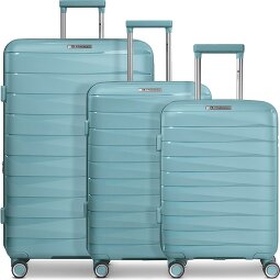 Franky London 4 roulettes Set de valises 3 pièces avec soufflet d'extension  Modéle 4