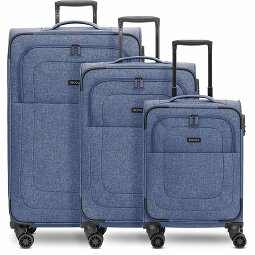 Redolz Essentials 12 THREE SET Set de valises à 4 roulettes 3 pièces avec soufflet extensible  Modéle 3