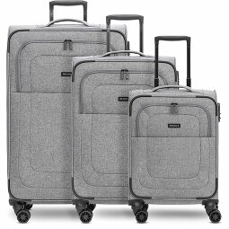Redolz Essentials 12 THREE SET Set de valises à 4 roulettes 3 pièces avec soufflet extensible  Modéle 4