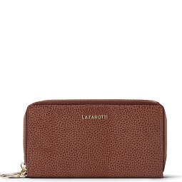 Lazarotti Porte-monnaie en cuir de Bologne XL à double fermeture éclair, protection RFID, 20 cm  Modéle 2