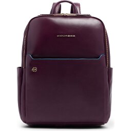 Piquadro Blue Square Daypack Protection RFID Cuir véritable 37 cm Compartiment ordinateur  Modéle 2